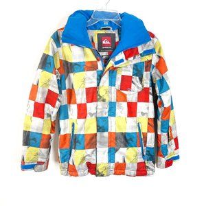 Quicksilver Boys Long Sleeve Full Zip Hooded Snow Jacket Size Medium/12